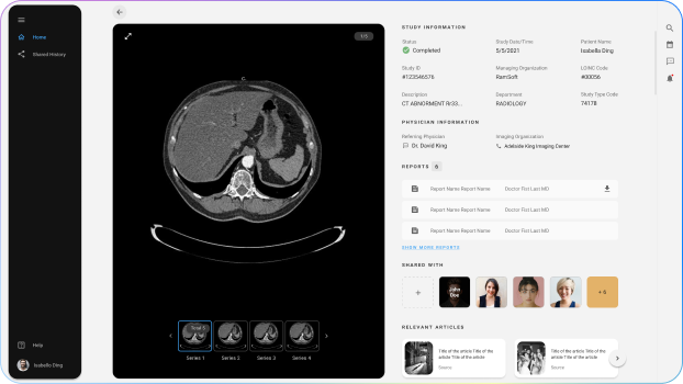 blume study and patient details interface screenshot