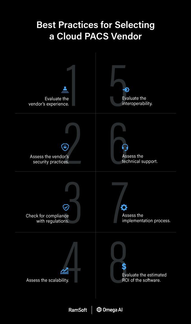 Best practices selecting a cloud pacs vendor