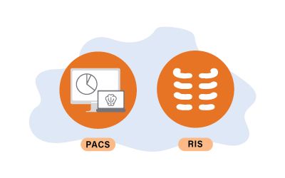 Illustration with RIS and PACS icons