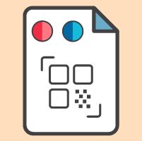 Illustration of a document with a QR code for accessing healthcare information on personal devices.